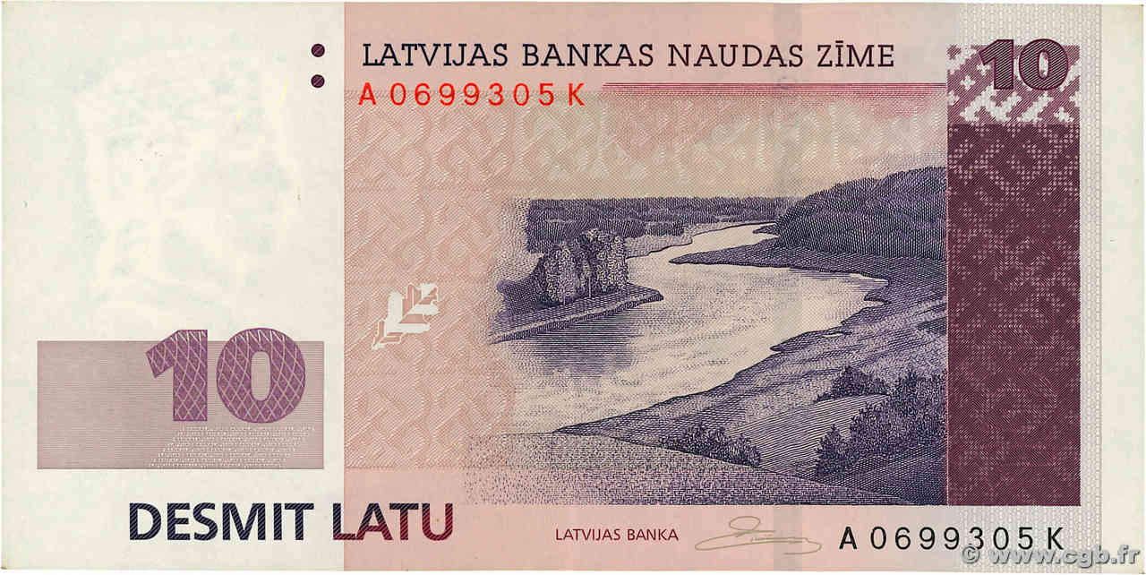 10 Latu LETTONIA  2008 P.54 SPL