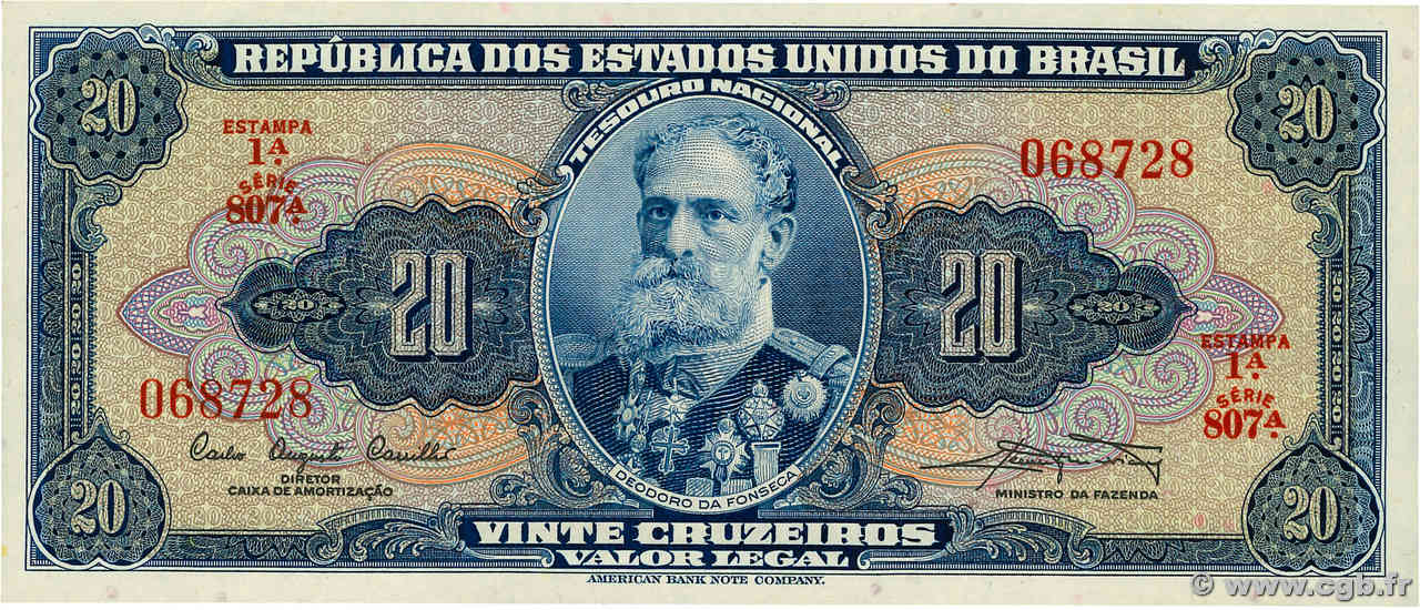 20 Cruzeiros BRÉSIL  1963 P.168b NEUF
