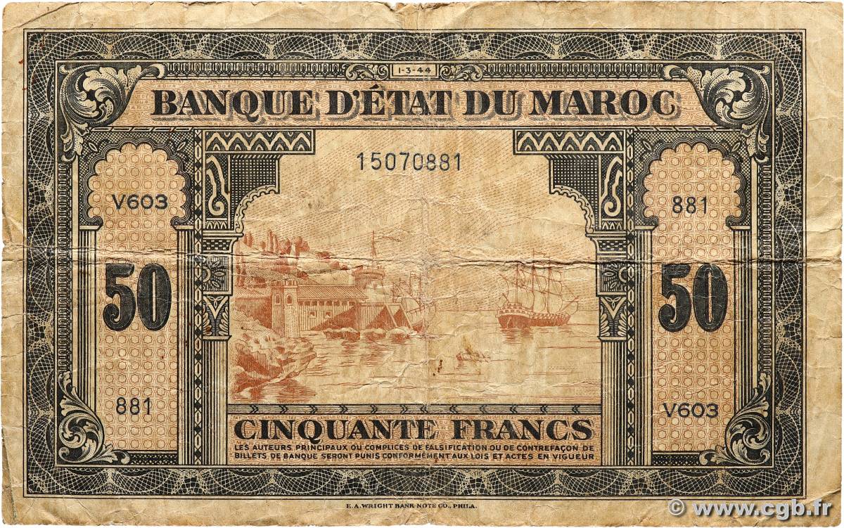 50 Francs MOROCCO  1944 P.26 G