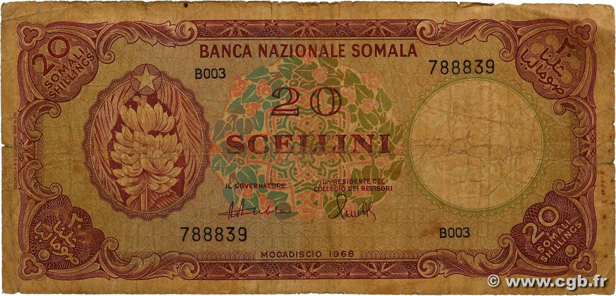 20 Scellini SOMALIA  1968 P.11 G