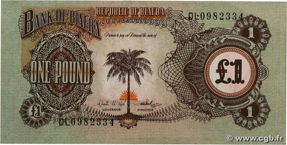 1 Pound BIAFRA  1968 P.05a AU