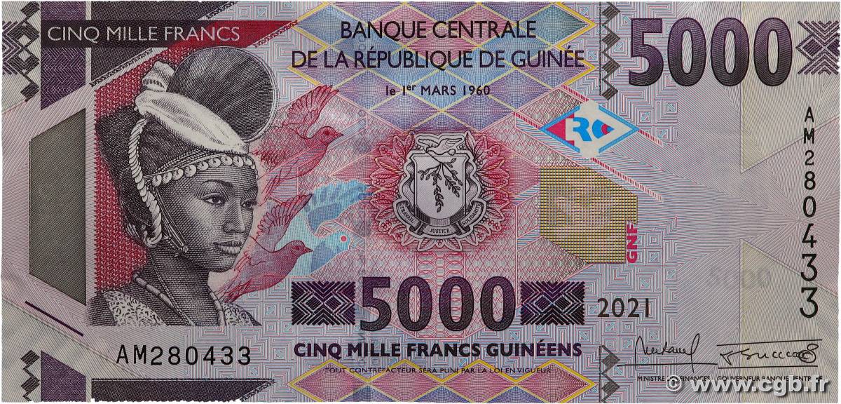 5000 Francs  GUINEA  2021 P.49 UNC-