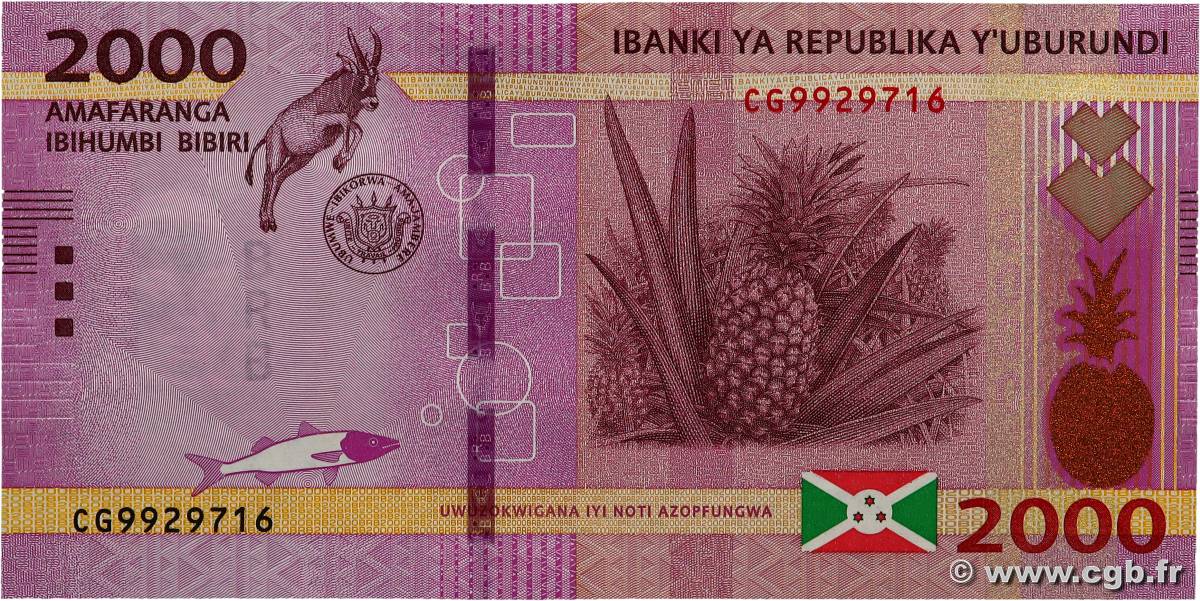 2000 Francs BURUNDI  2018 P.52 FDC