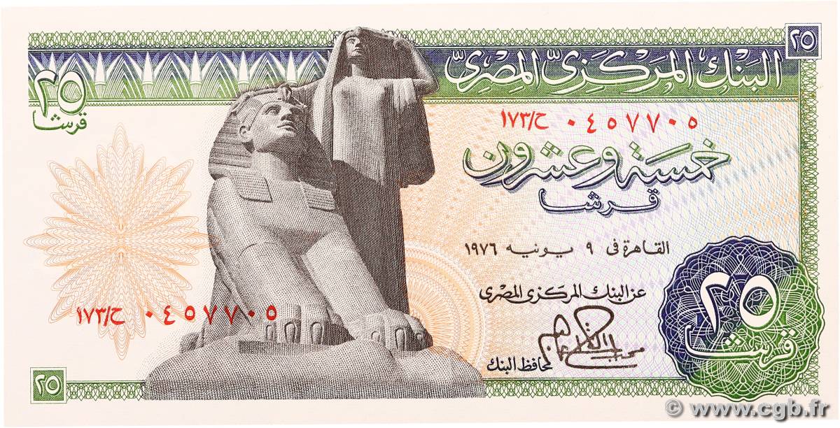 25 Piastres EGYPT  1978 P.047c UNC