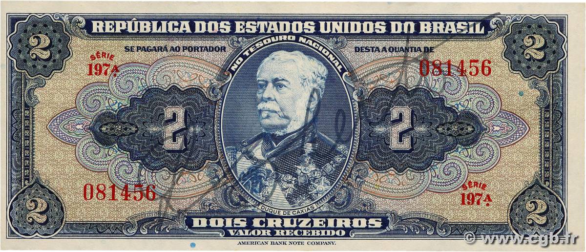 2 Cruzeiros BRASILIEN  1944 P.133a ST