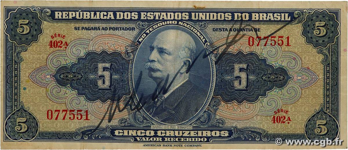 5 Cruzeiros BRASILIEN  1943 P.134a S