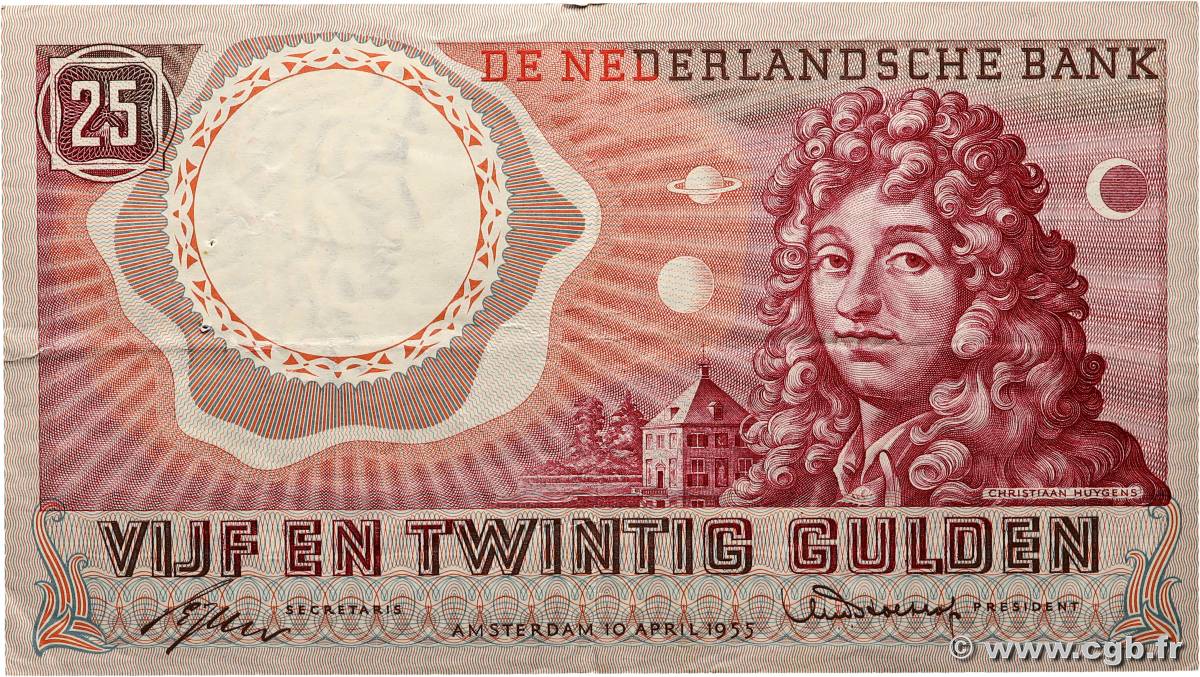 25 Gulden PAYS-BAS  1955 P.087 TB+