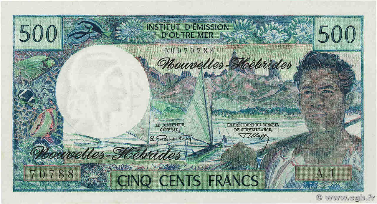 500 Francs NEW HEBRIDES  1970 P.19a UNC-