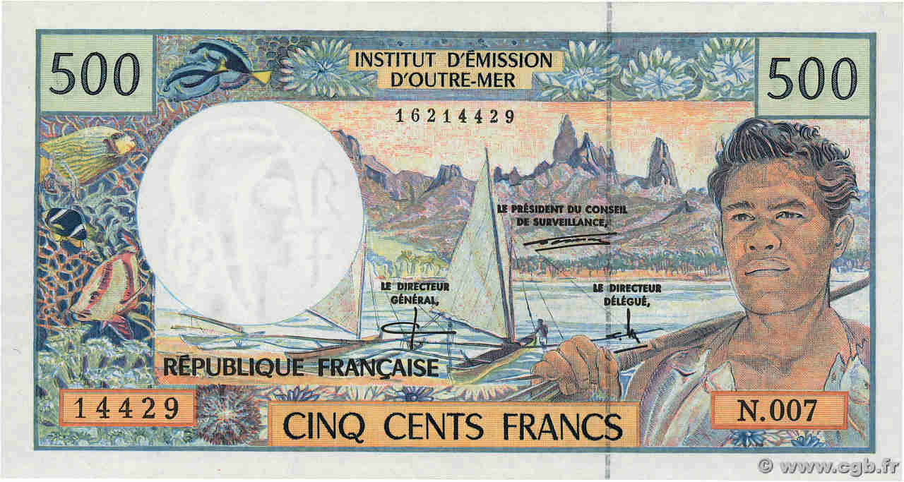 500 Francs POLYNÉSIE, TERRITOIRES D OUTRE MER  1992 P.01c SUP