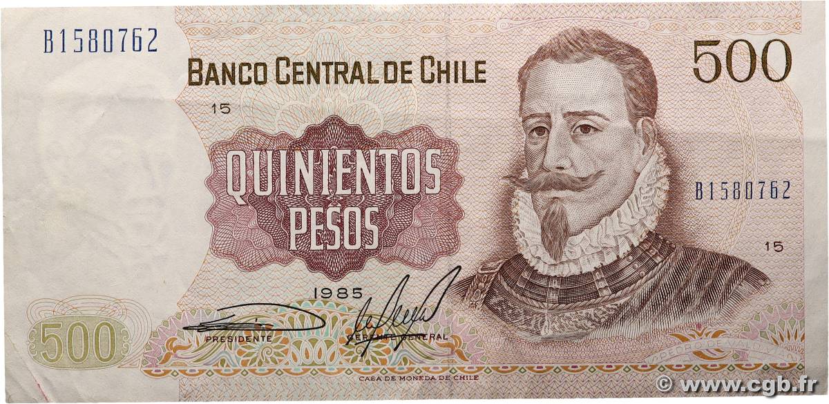 500 Pesos CHILI  1985 P.153b SUP