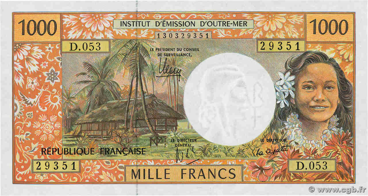 1000 Francs FRENCH PACIFIC TERRITORIES  2010 P.02m FDC