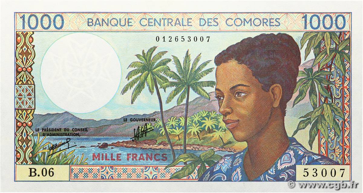 1000 Francs COMOROS  1994 P.11b UNC