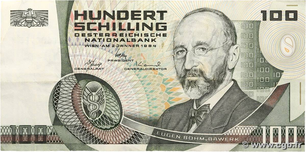 100 Schilling AUTRICHE  1984 P.150 TTB