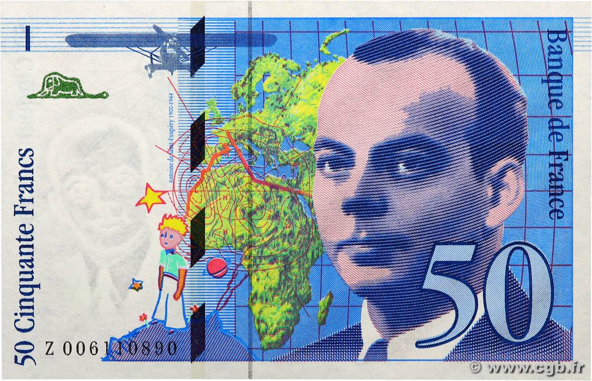 50 Francs SAINT-EXUPÉRY FRANCE  1993 F.72.02 pr.NEUF