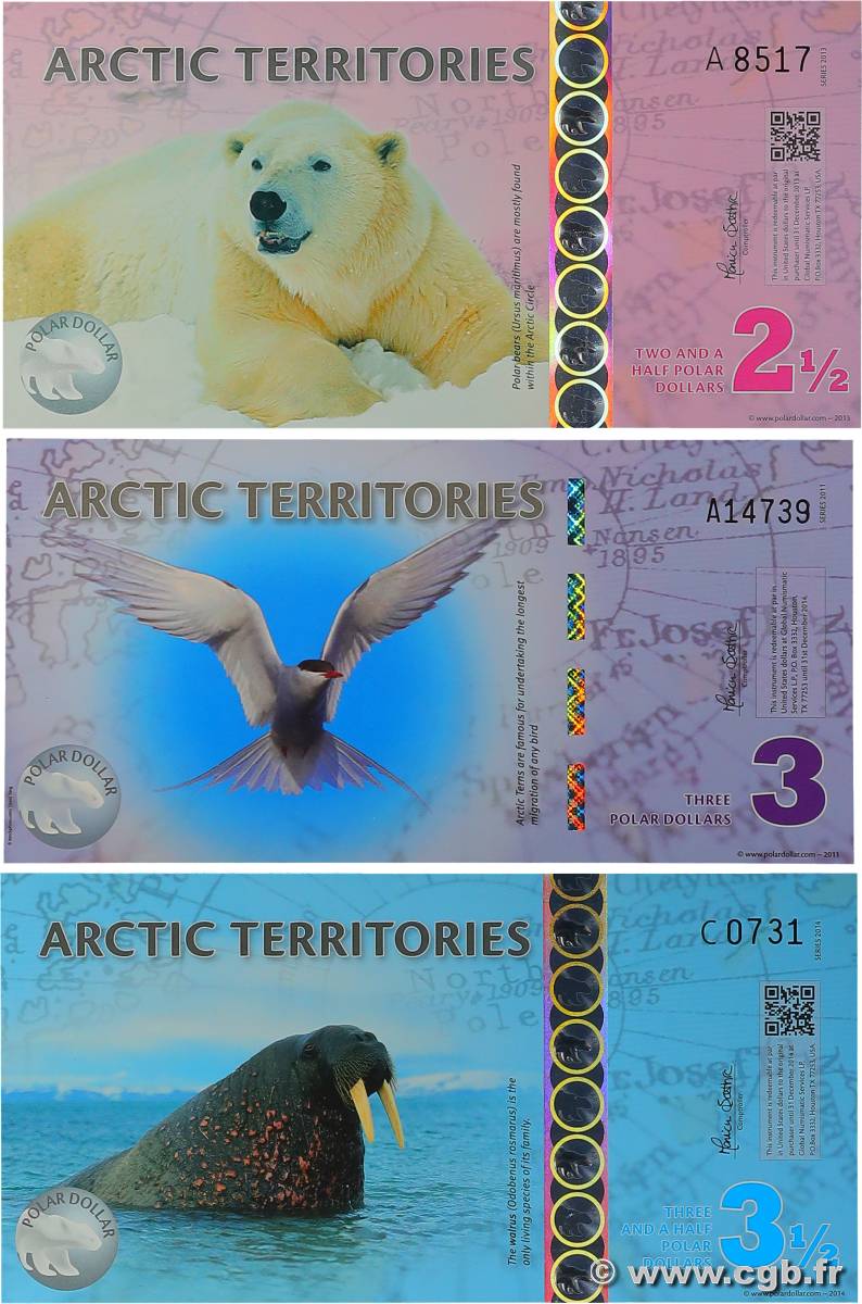 3,5 Polar Dollars Lot ANTÁRTIDA  2011 P.- FDC