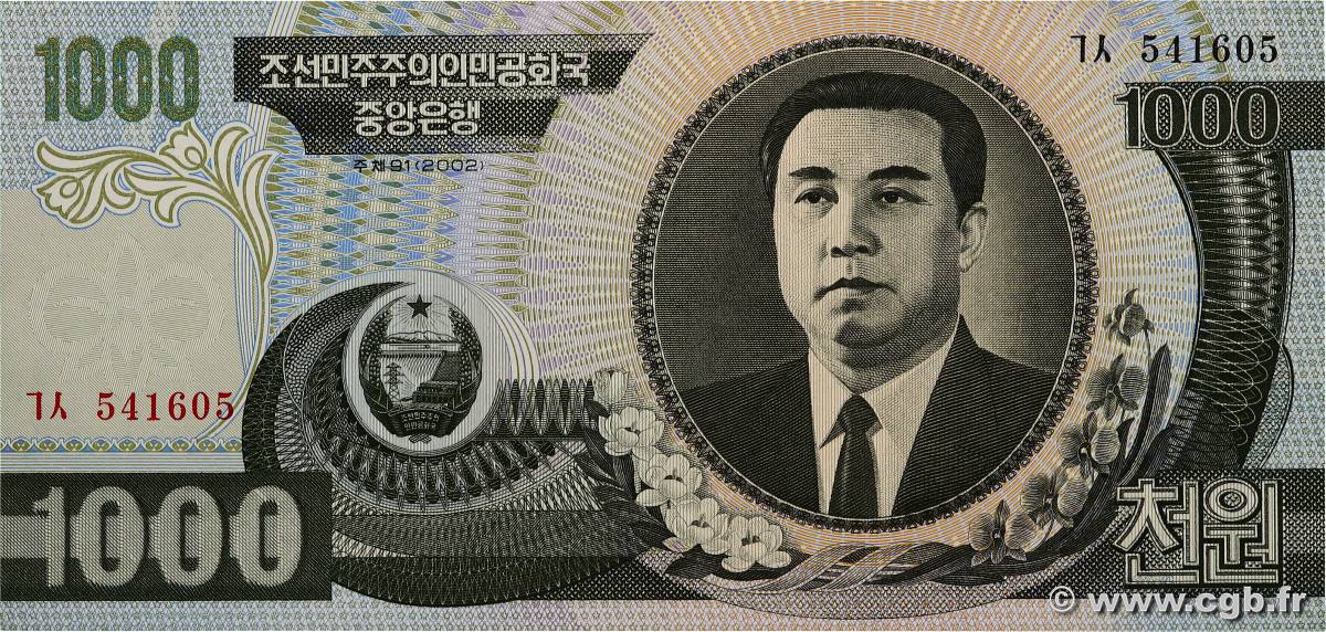 1000 Won NORTH KOREA  2002 P.45a UNC