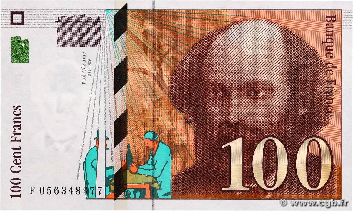 100 Francs CÉZANNE FRANCE  1998 F.74.02 NEUF