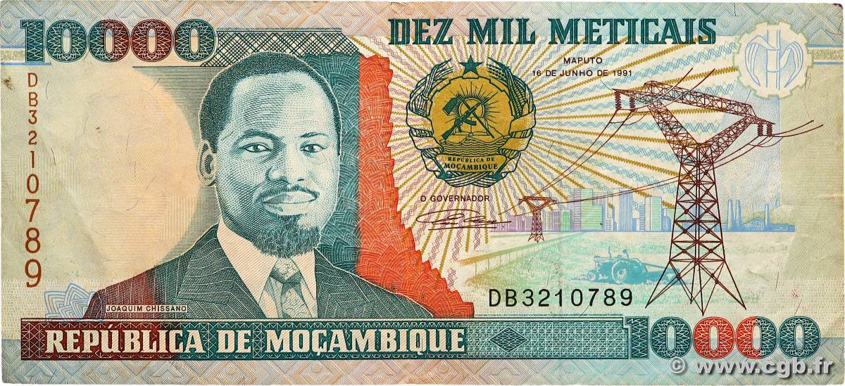 10000 Meticais MOZAMBIK  1991 P.137 fSS