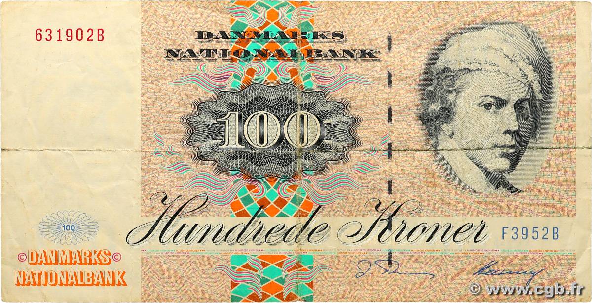100 Kroner DINAMARCA  1995 P.054c BC