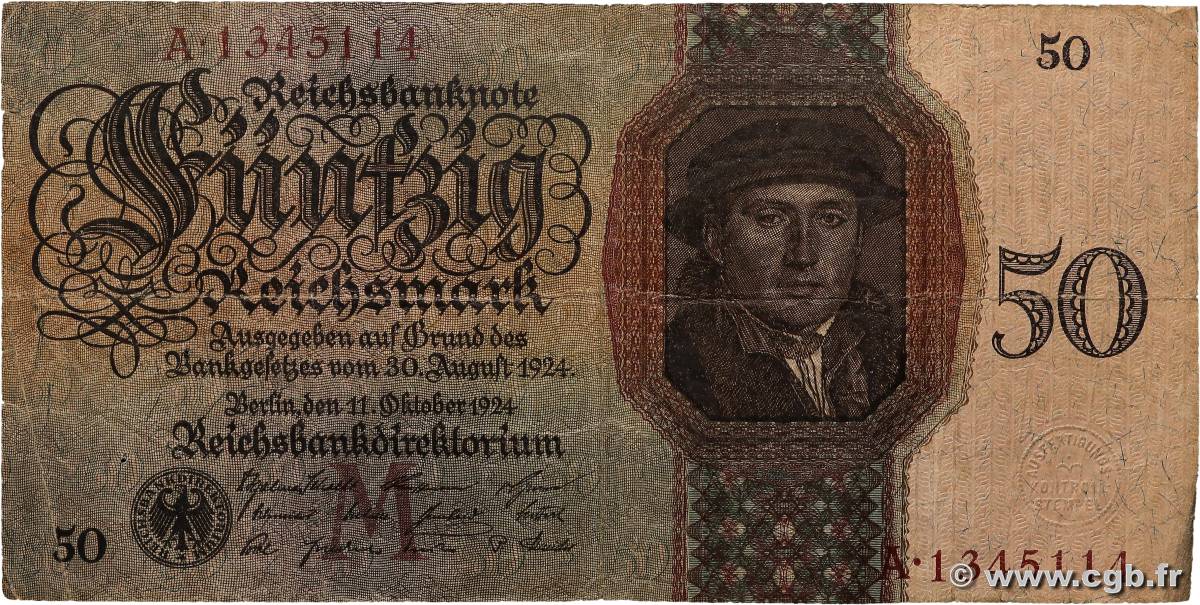 50 Reichsmark ALLEMAGNE  1924 P.177 TB