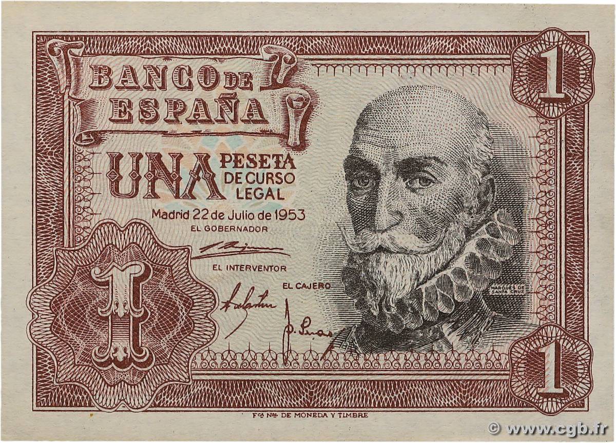 1 Peseta ESPAÑA  1953 P.144 SC+