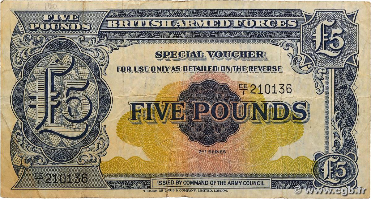 5 Pounds ENGLAND  1948 P.M023 VG