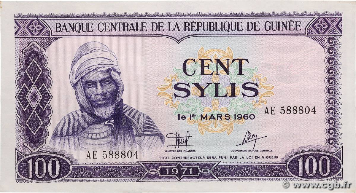 100 Sylis GUINEA  1971 P.19 UNC-