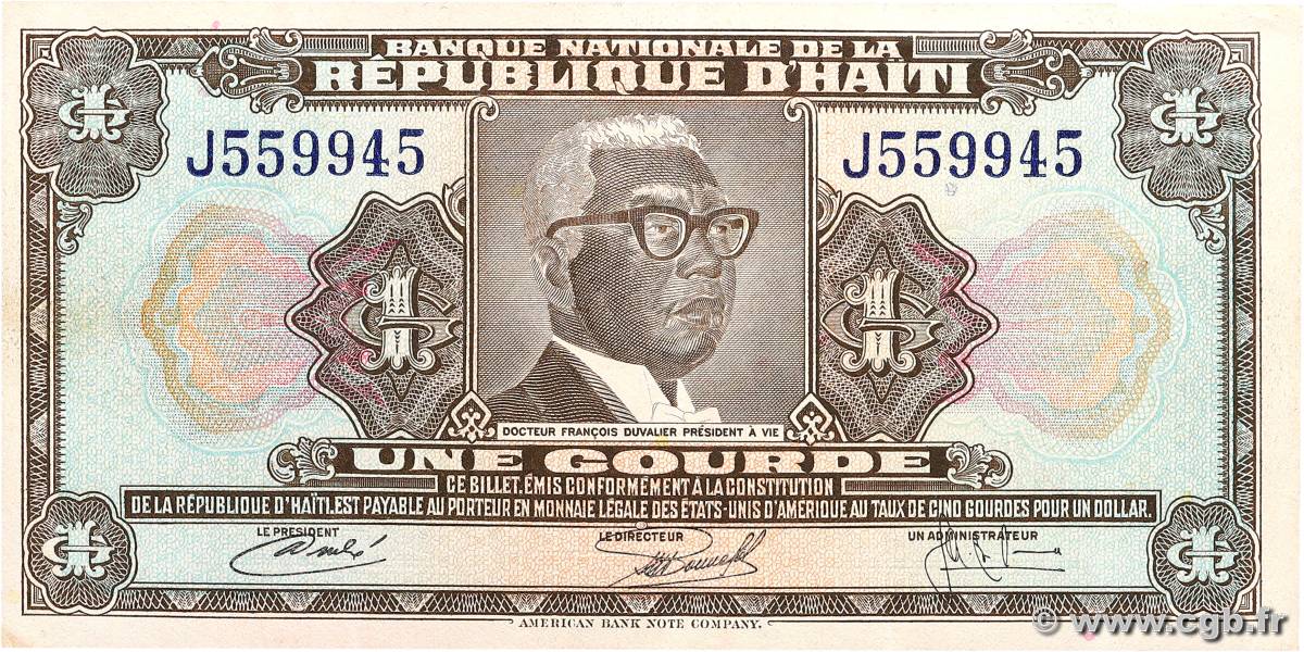 1 Gourde HAÏTI  1973 P.210 SPL