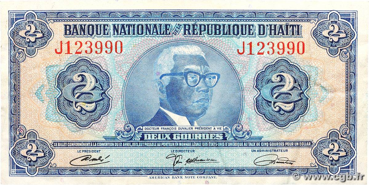 2 Gourdes HAÏTI  1967 P.201a VF