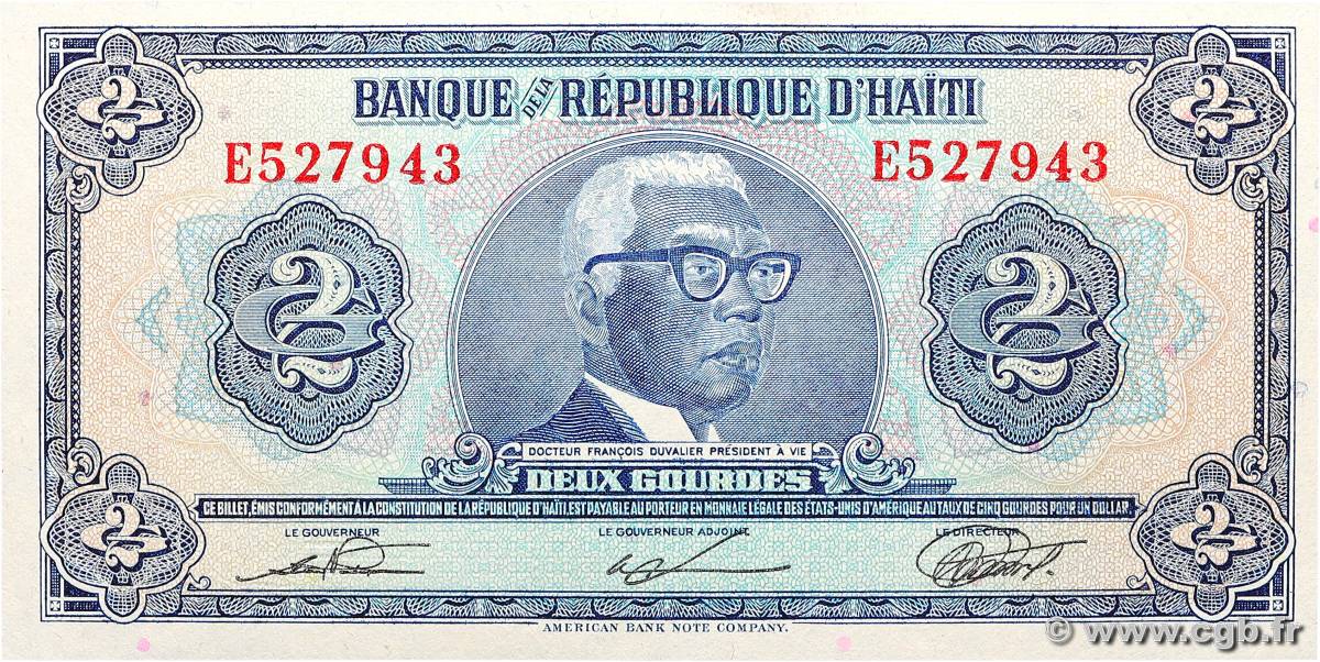 2 Gourdes HAÏTI  1980 P.231 UNC-