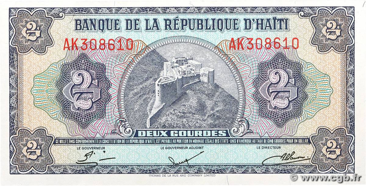 2 Gourdes HAÏTI  1985 P.240 SPL+