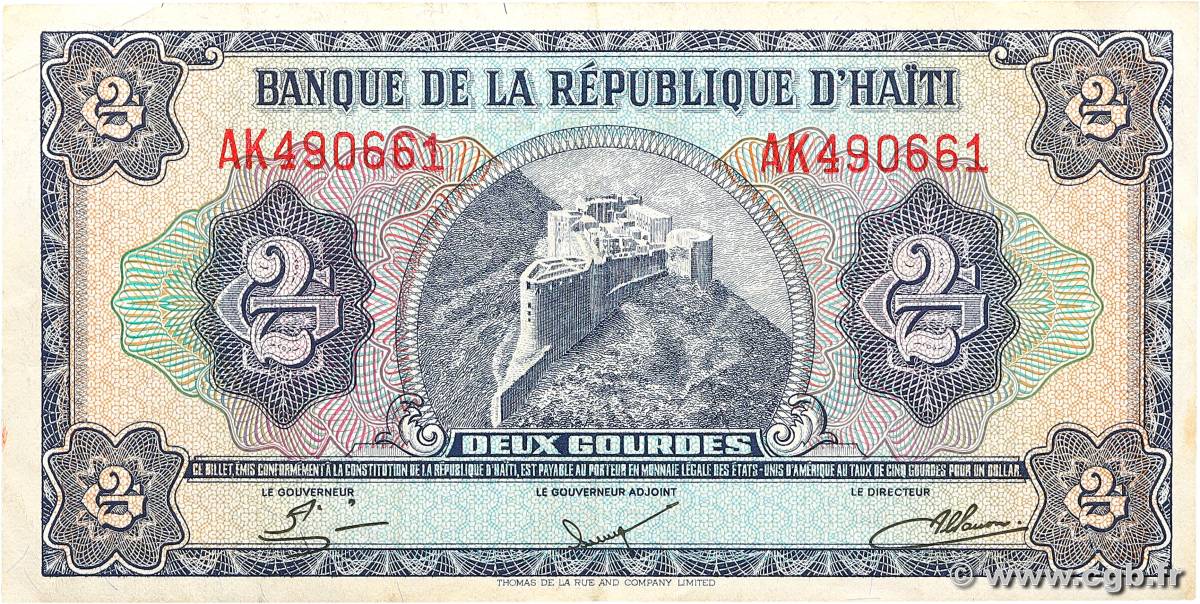 2 Gourdes HAÏTI  1985 P.240 TTB+