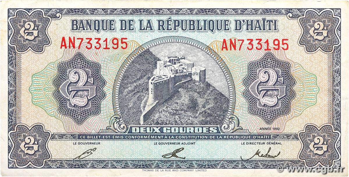 2 Gourdes HAÏTI  1992 P.260a XF