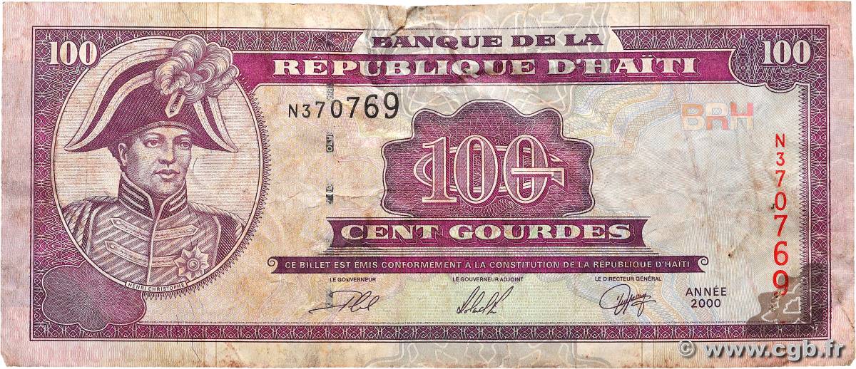 100 Gourdes HAÏTI  2000 P.268 F