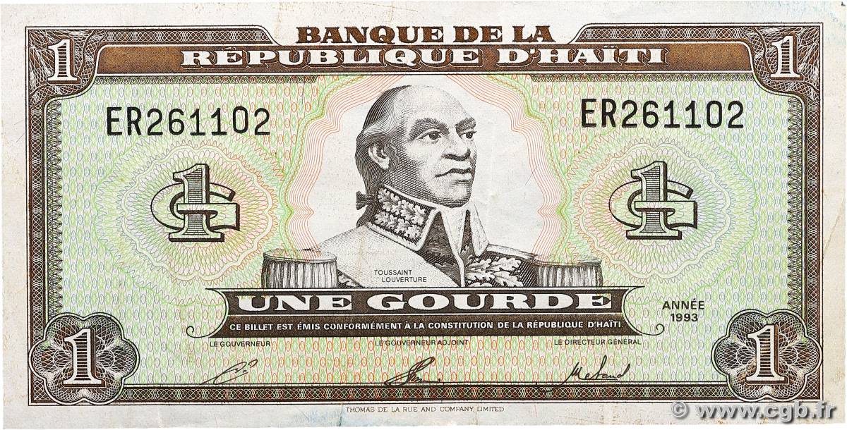 1 Gourde HAÏTI  1993 P.259a VF