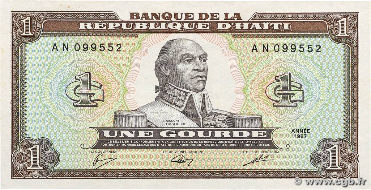 1 Gourde HAÏTI  1987 P.245a UNC-