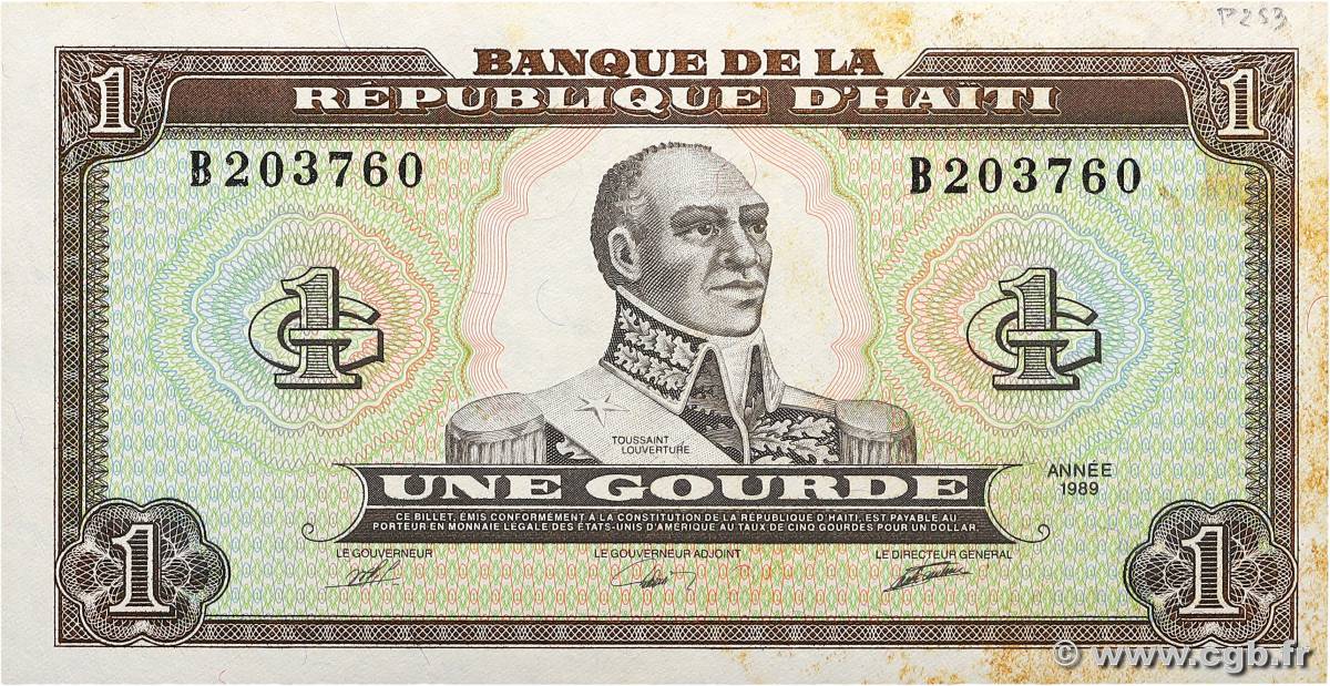 1 Gourde HAITI  1989 P.253a VF+