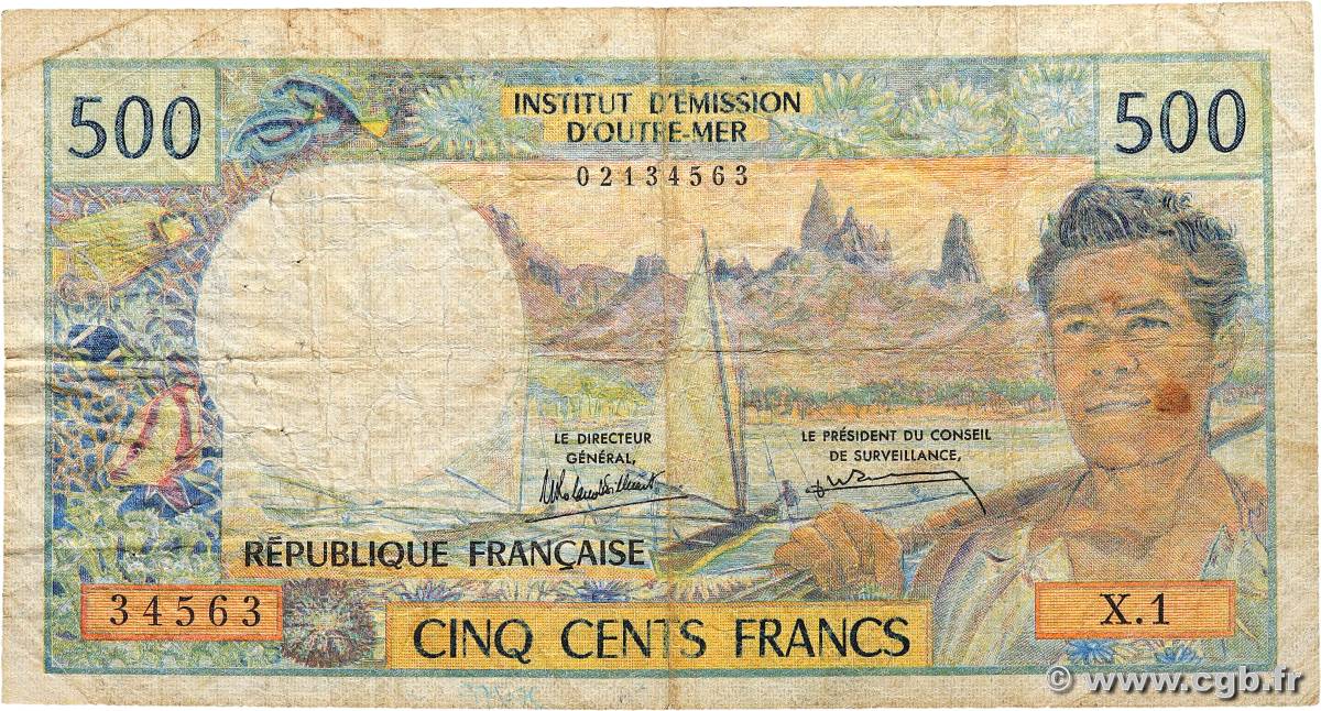 500 Francs NOUVELLE CALÉDONIE  1977 P.60c B