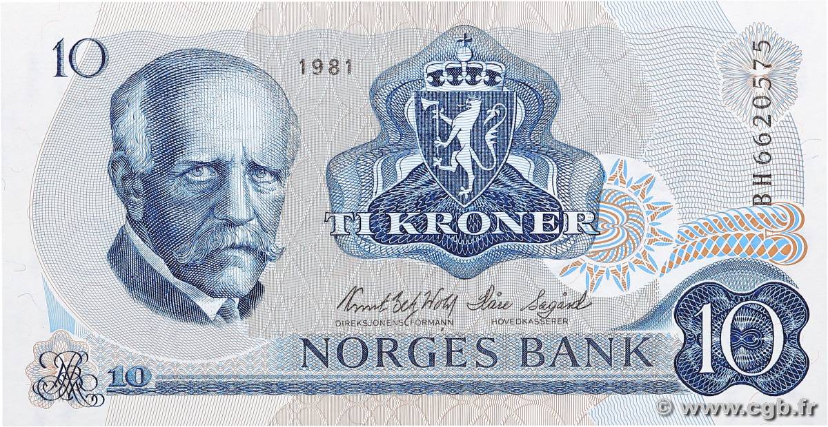 10 Kroner NORVÈGE  1981 P.36c FDC