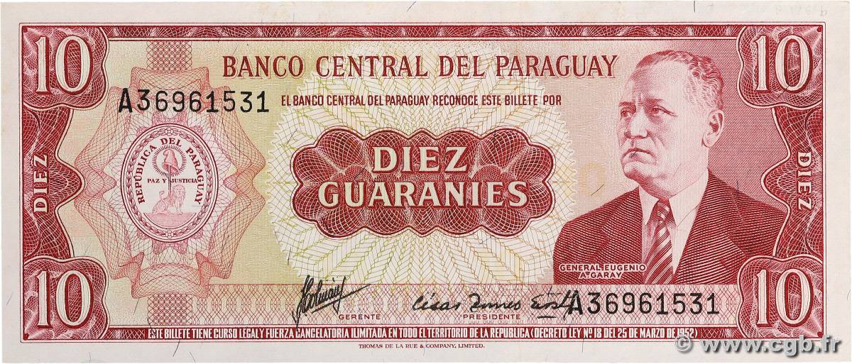 10 Guaranies PARAGUAY  1963 P.196b SC