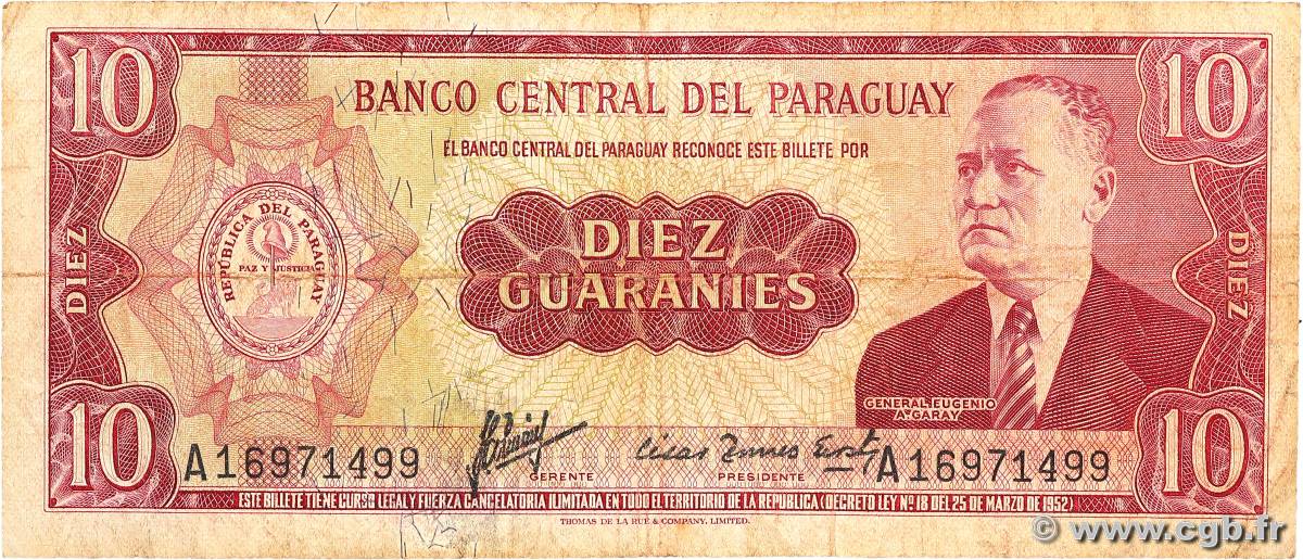 10 Guaranies PARAGUAY  1963 P.196a F