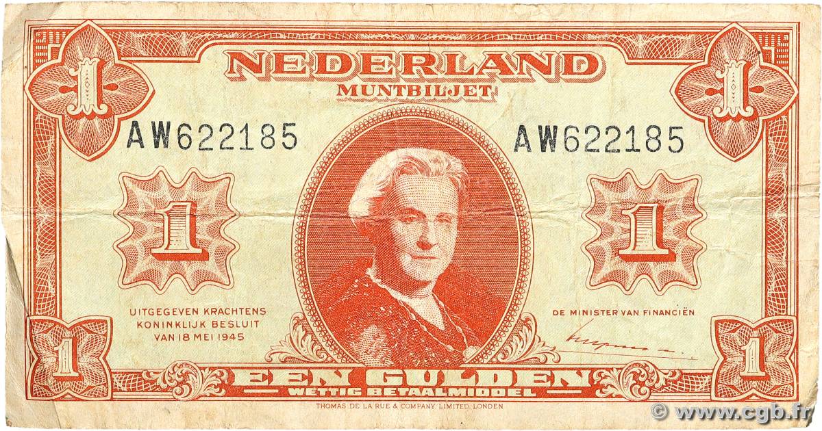 1 Gulden PAYS-BAS  1945 P.070 TB