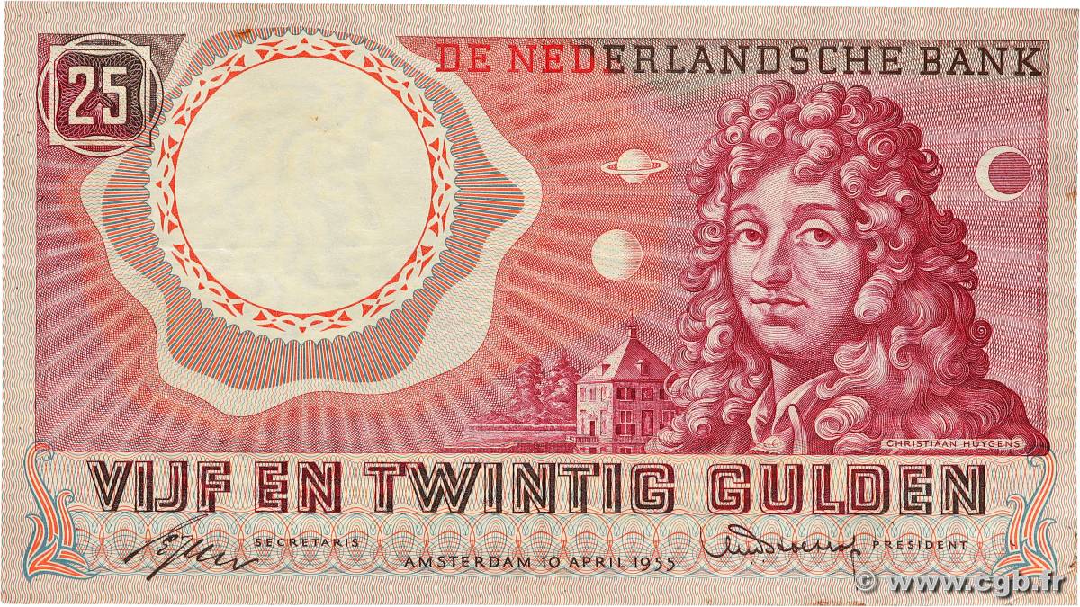 25 Gulden PAYS-BAS  1955 P.087 TTB