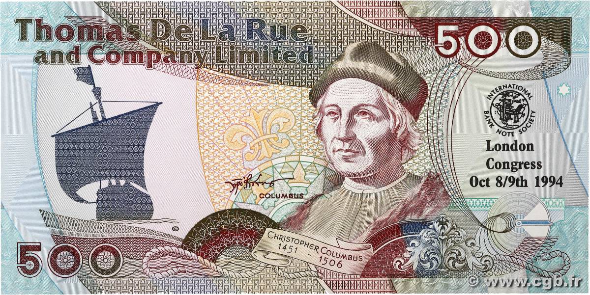 500 (Pounds) Test Note ENGLAND  1994  UNC