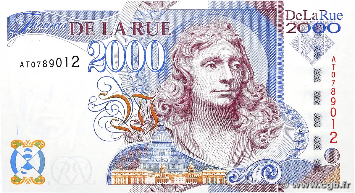 2000 Millennium Test Note ENGLAND  1998  UNC