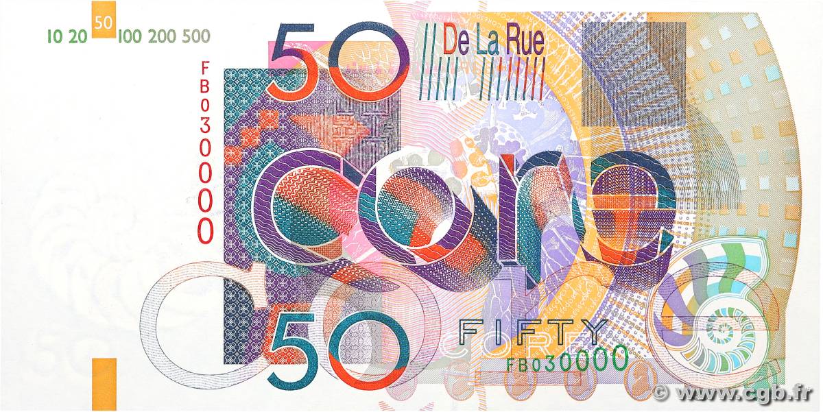 50 (Pounds) Test Note INGHILTERRA  2001  FDC