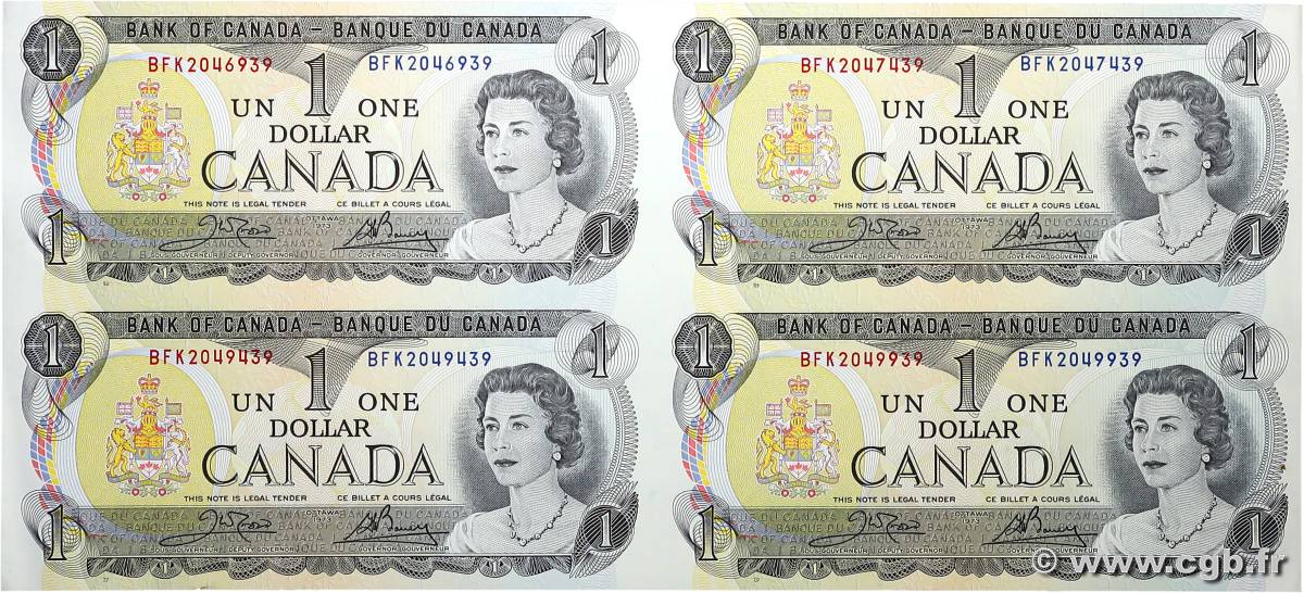 1 Dollar Planche CANADA  1973 P.085c AU