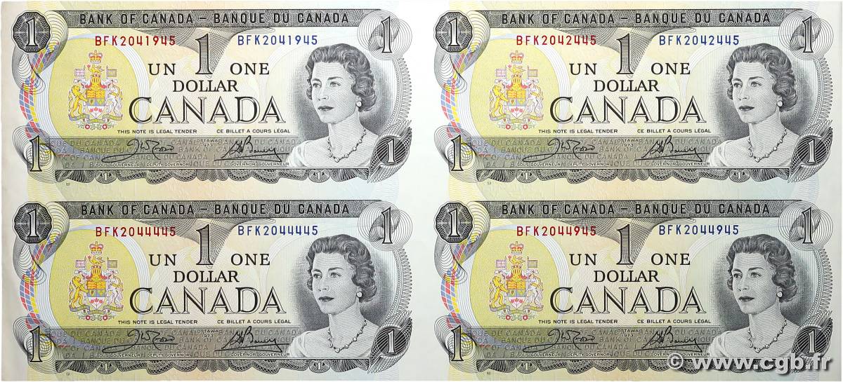 1 Dollar Planche CANADA  1973 P.085c SPL