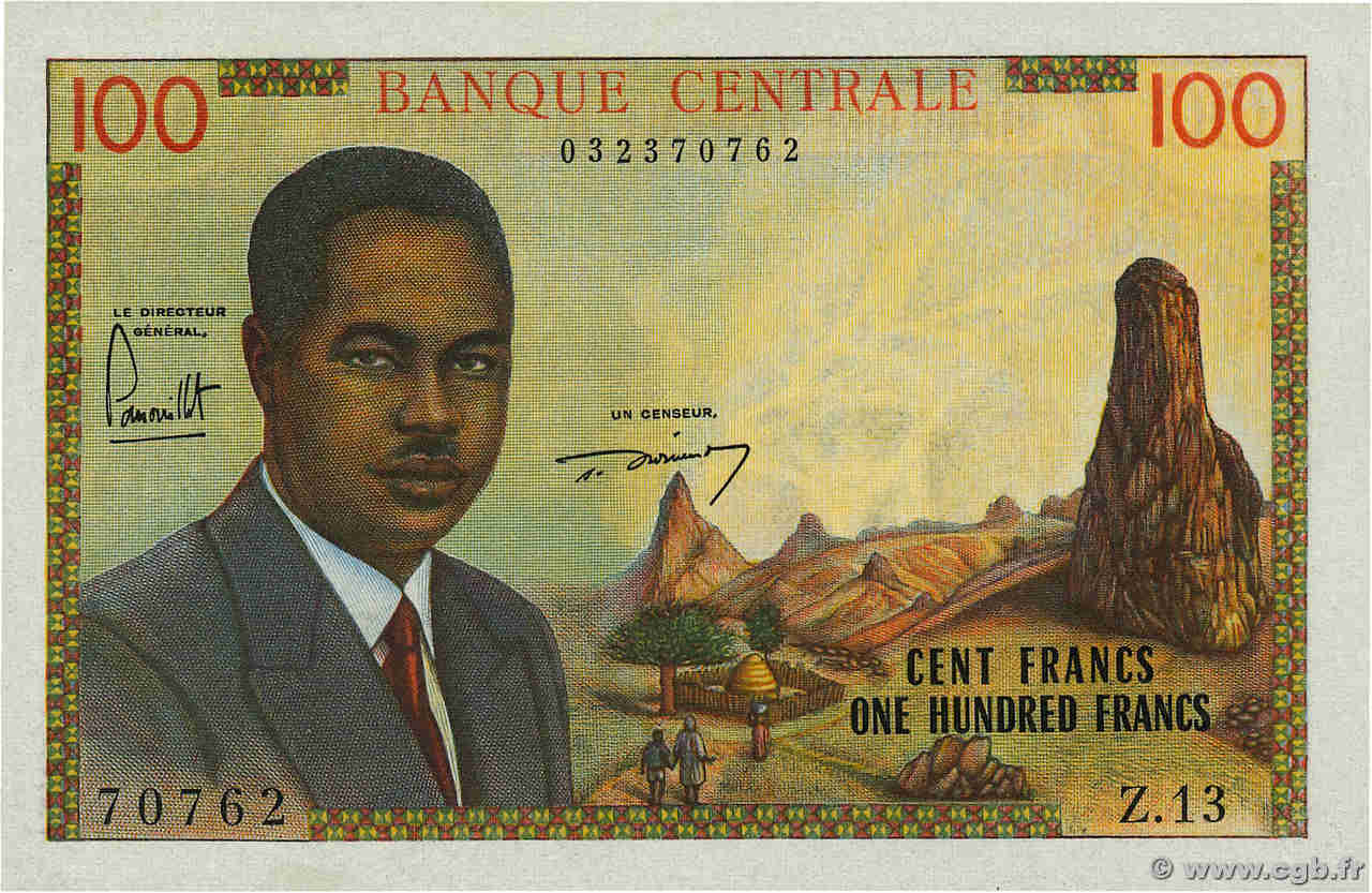 100 Francs CAMERUN  1962 P.10a q.AU