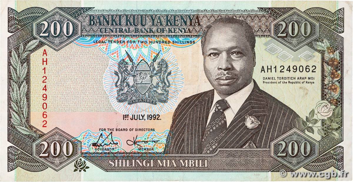 200 Shillings KENYA  1992 P.29c VF